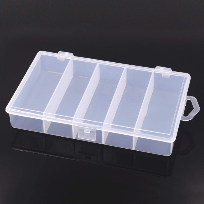 Honbay Clear Visible Plastic Fishing Tackle Accessory Storage Box Case Container - Jewelry Making Findings Organizer - (M:7"x4.3"x1.2") - Image 8